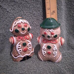 Gingerbread Man and Woman Salt and Pepper Set